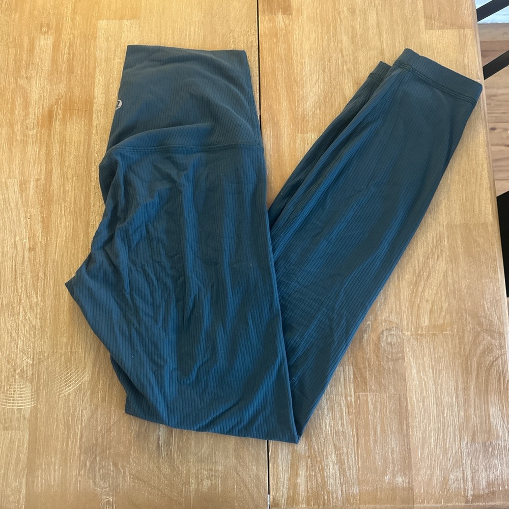 Lululemon Teal Ribbed Align Leggings